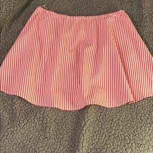 Boutique strapless red striped top